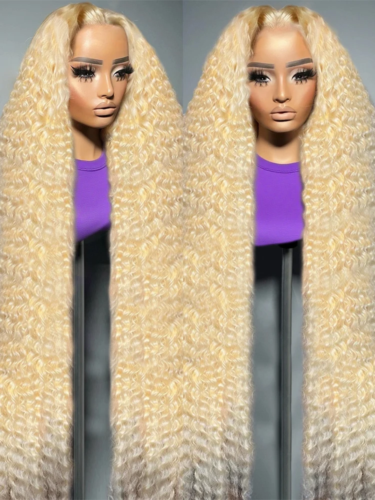 วิกผมหน้าผากลูกไม้แบบ HD 613 ขนาด 13x6 แบบลอนลึก วิกผมแท้สีบลอนด์น้ำผึ้ง วิกผมลอนแบบไม่ต้องใช้กาว วิกผมหน้าผากลูกไม้ผมเวียดนาม