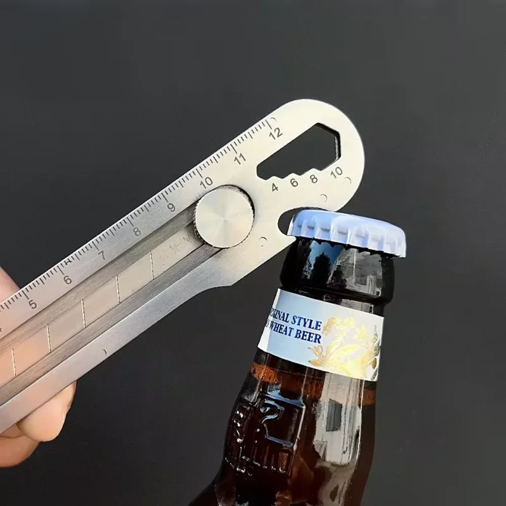 25 مللي متر الثقيلة متعددة الوظائف سكّين متعدّد الاستخدامات 6 في 1 الفولاذ المقاوم للصدأ مكتب صندوق أدوات مكتب القاطع زجاجة القصدير فتاحة المسمار حاكم #6