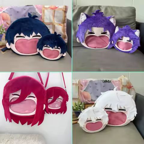 Anime Blue Lock Isagi Yoichi Kawaii Big Face Cosplay Itbag Lolita Girls Shoulder Bags Plush Backpack Funny Wallet Decor Gift