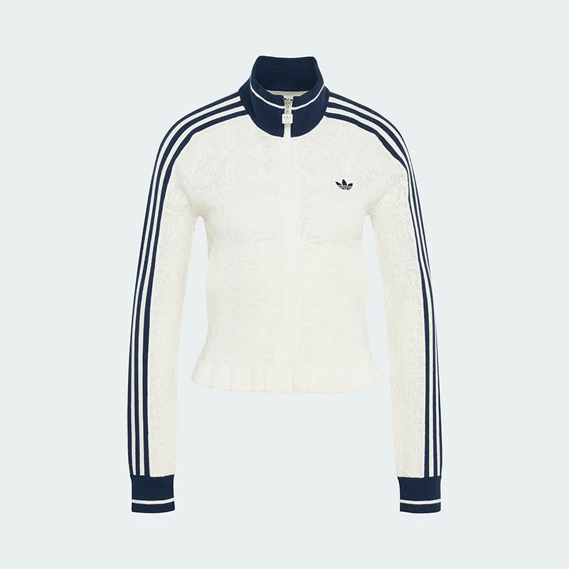 Adidas genuine clover women's sports slim fit fashionable zipper jacket KX6899