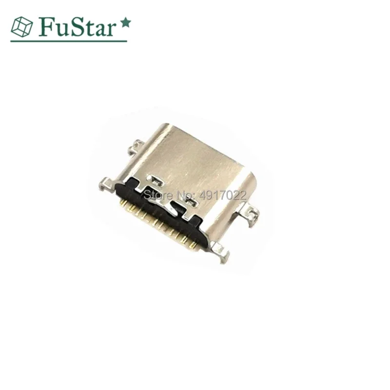 10pcs USB-3.1 SMT USB Connector Type C Horizontal Mid Mount 12P OR 16P Female through board 0.8mm for charger adapter DIY Type C