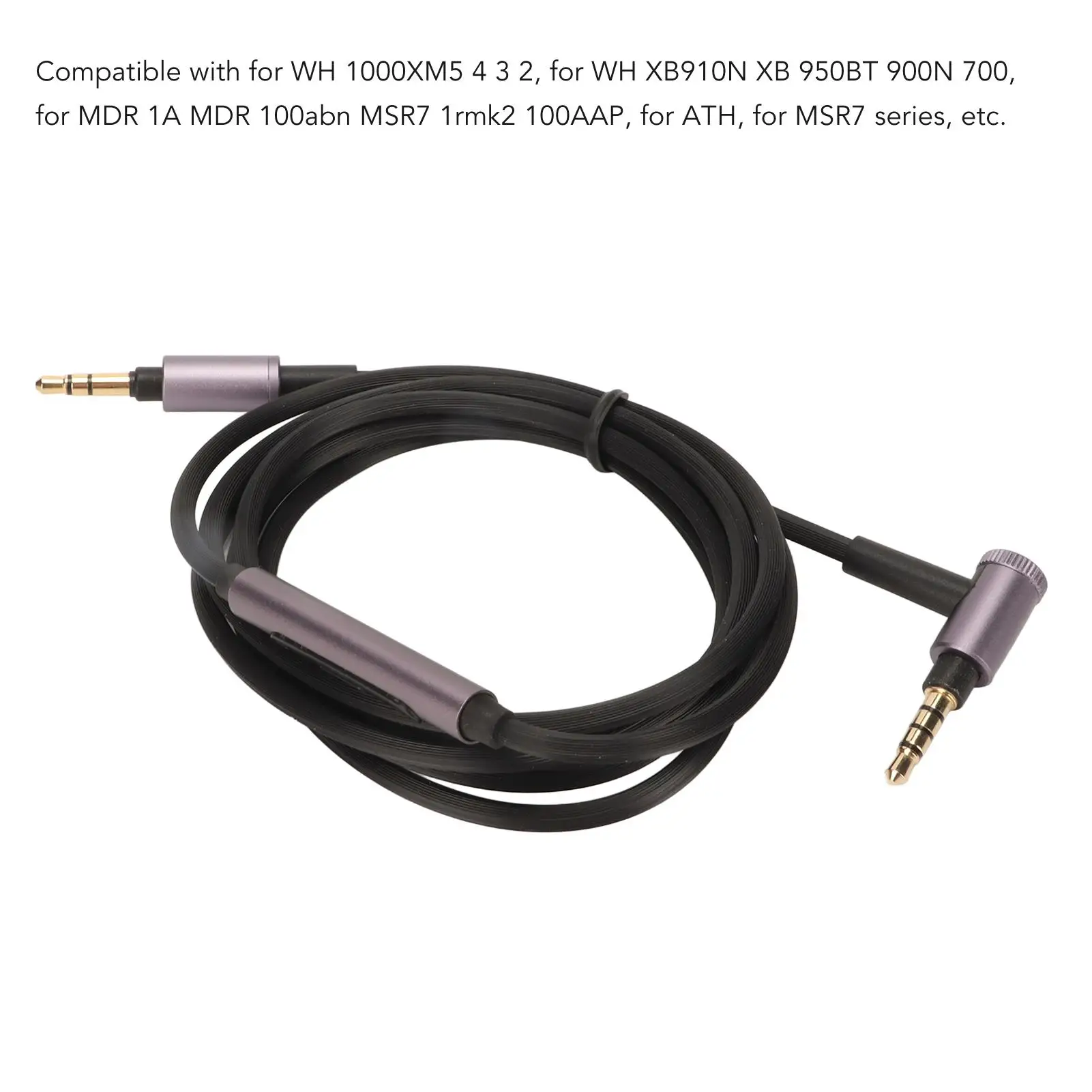 4.9ft Headphone Upgrade Cable for WH 1000XM4 XM3 XM2, MDR 1A, MDR 100abn, MSR7 1rmk2, 100AAP - AUX Sound Cord