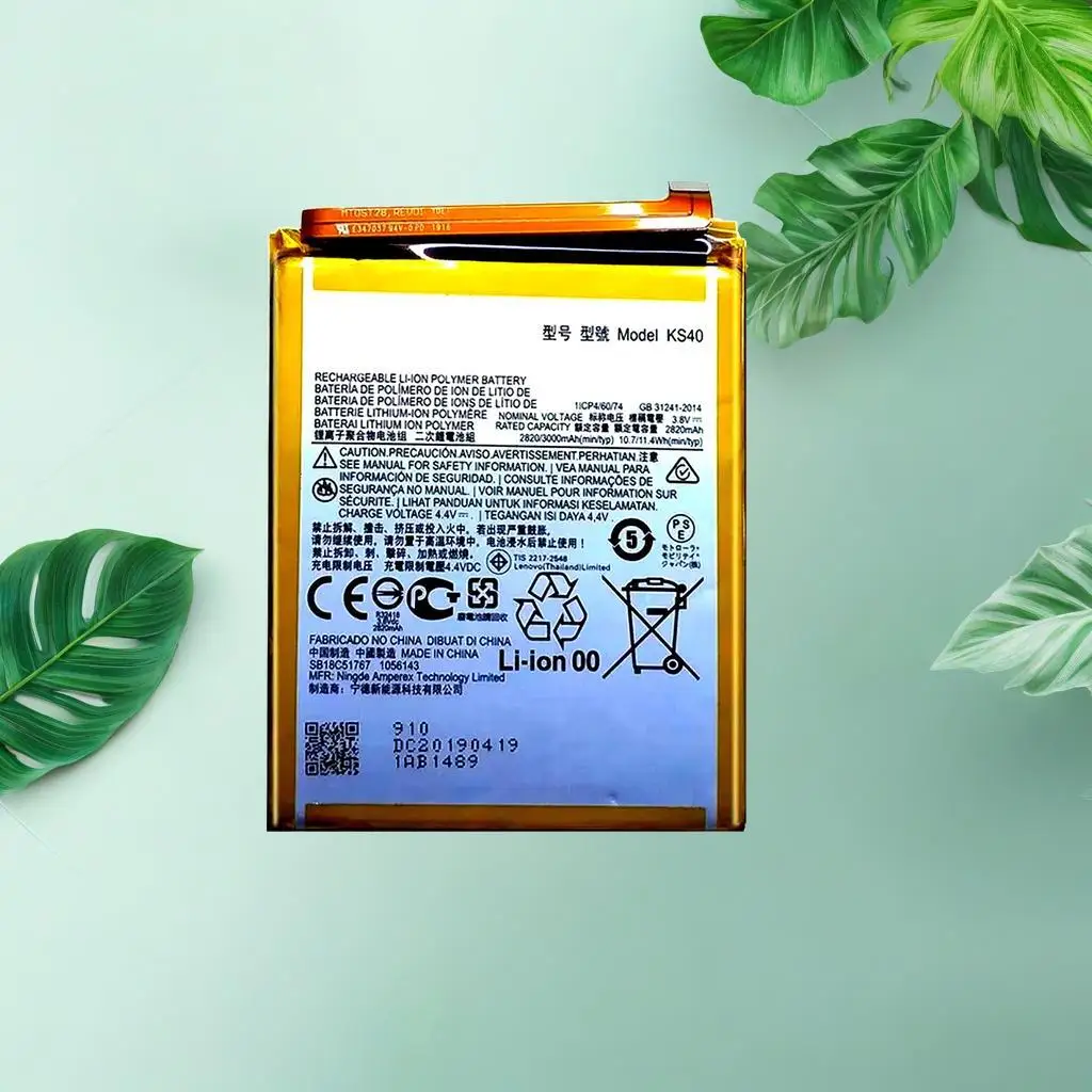 

Аккумулятор 3000 мАч KS40 для Motorola Moto E6 Play XT2029 XT2029-1, долговечный мобильный телефон в европейской версии