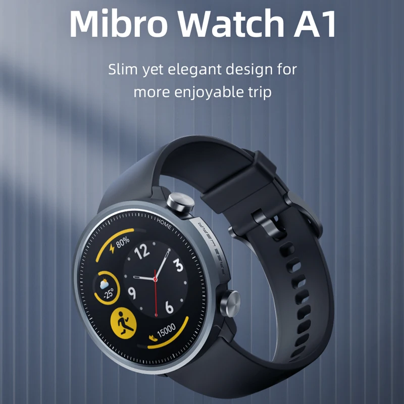 Original Mibro Smartwatch A1 Global Version App Control Heart Rate Sleep Health Monitoring 5ATM Waterproof Sport Men Women Watch