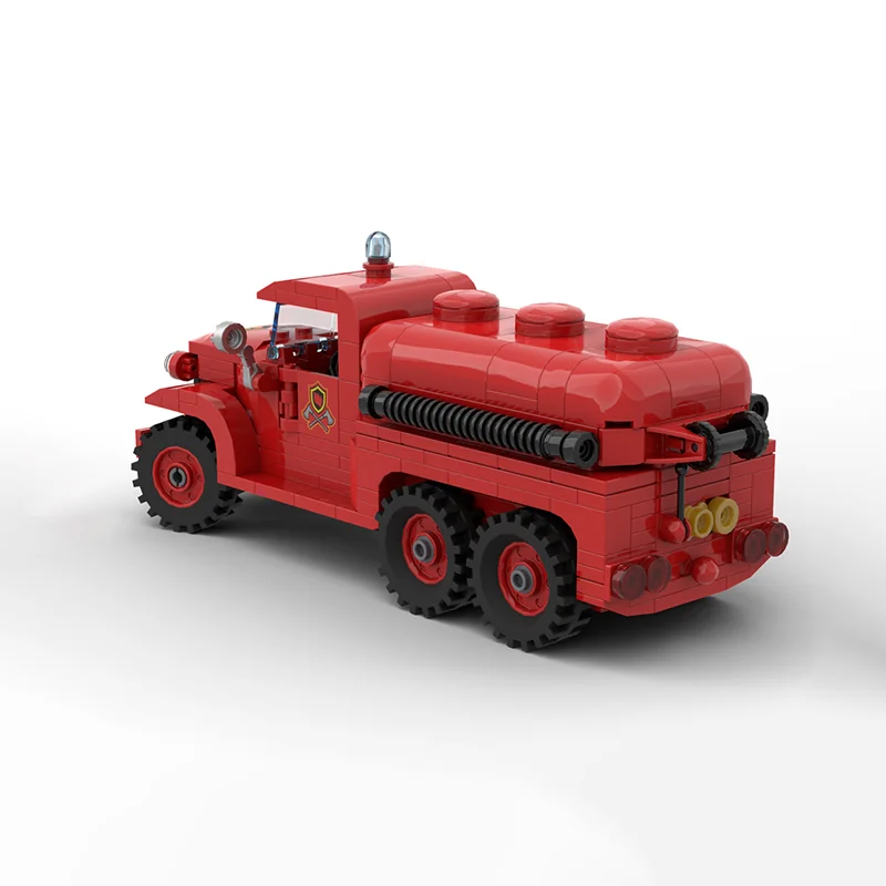 نموذج مكافحة الحرائق Moc قوالب بناء نموذج شاحنة مطافئ كلاسيكي تكنولوجيا وحدات كتلة هدية لعبة عيد الميلاد لتقوم بها بنفسك مجموعة الجمعية