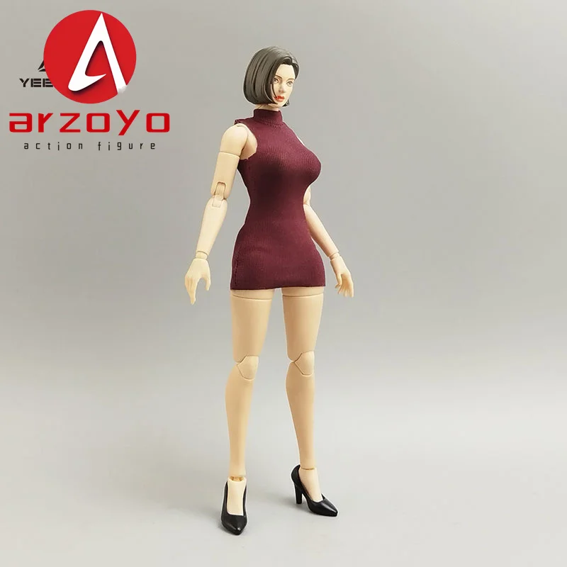 1/12 スケール女性用ウインドブレーカーハイネックベースドレスセット服モデルフィット 6 インチ LT004 ローマンキーソルジャーアクションフィギュアボディ