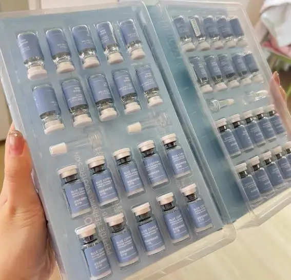 

20pcs Blue Copper Peptide Freeze-Dried Powder Set CHK-CU Oligopeptide Essence Repairs Sensitive Shrink Pores Skincare Serum