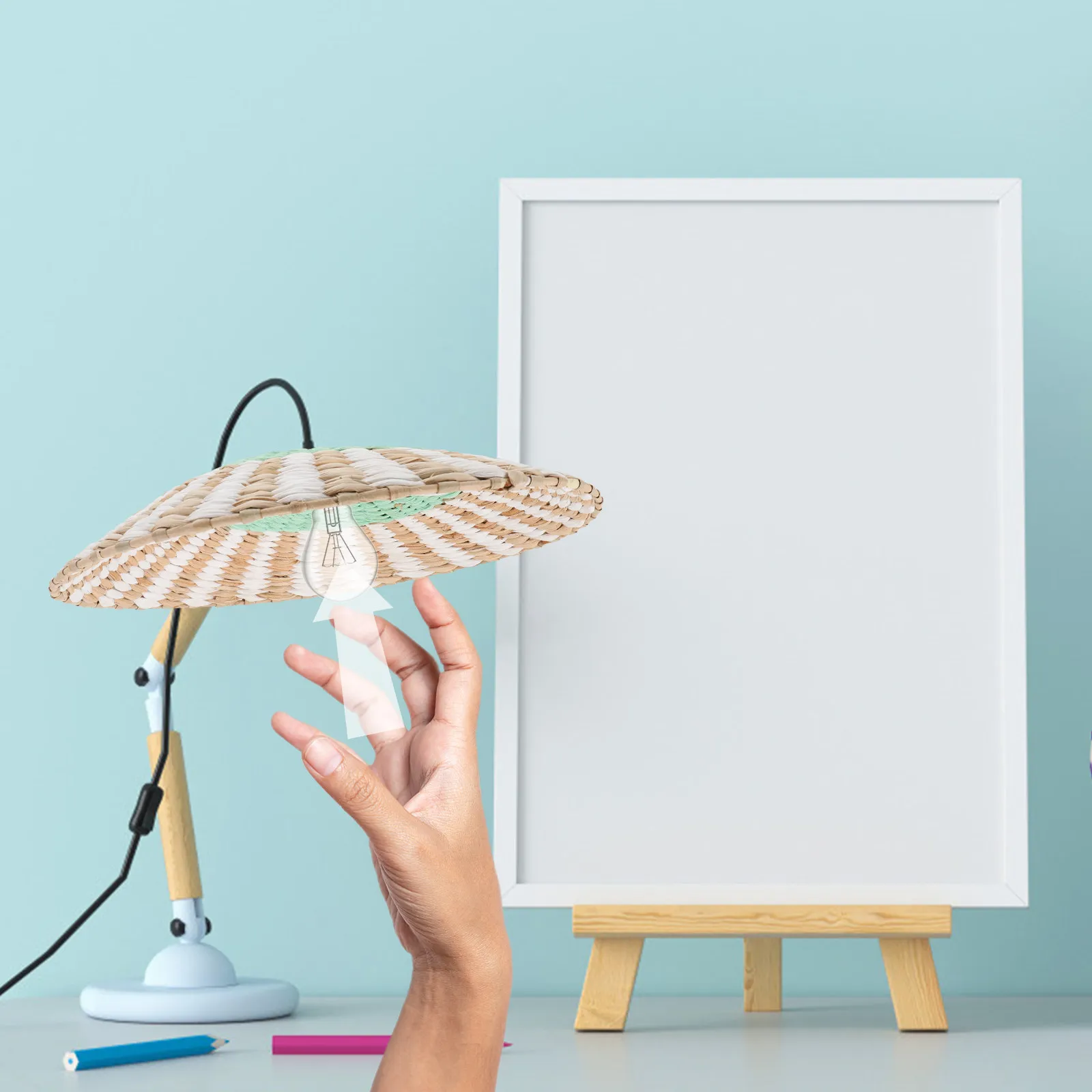 

Плетеный бумажный абажур в ретро-стиле для потолочного светильника, для гостиной, отеля, барабанного светильника, замена для внутреннего освещения