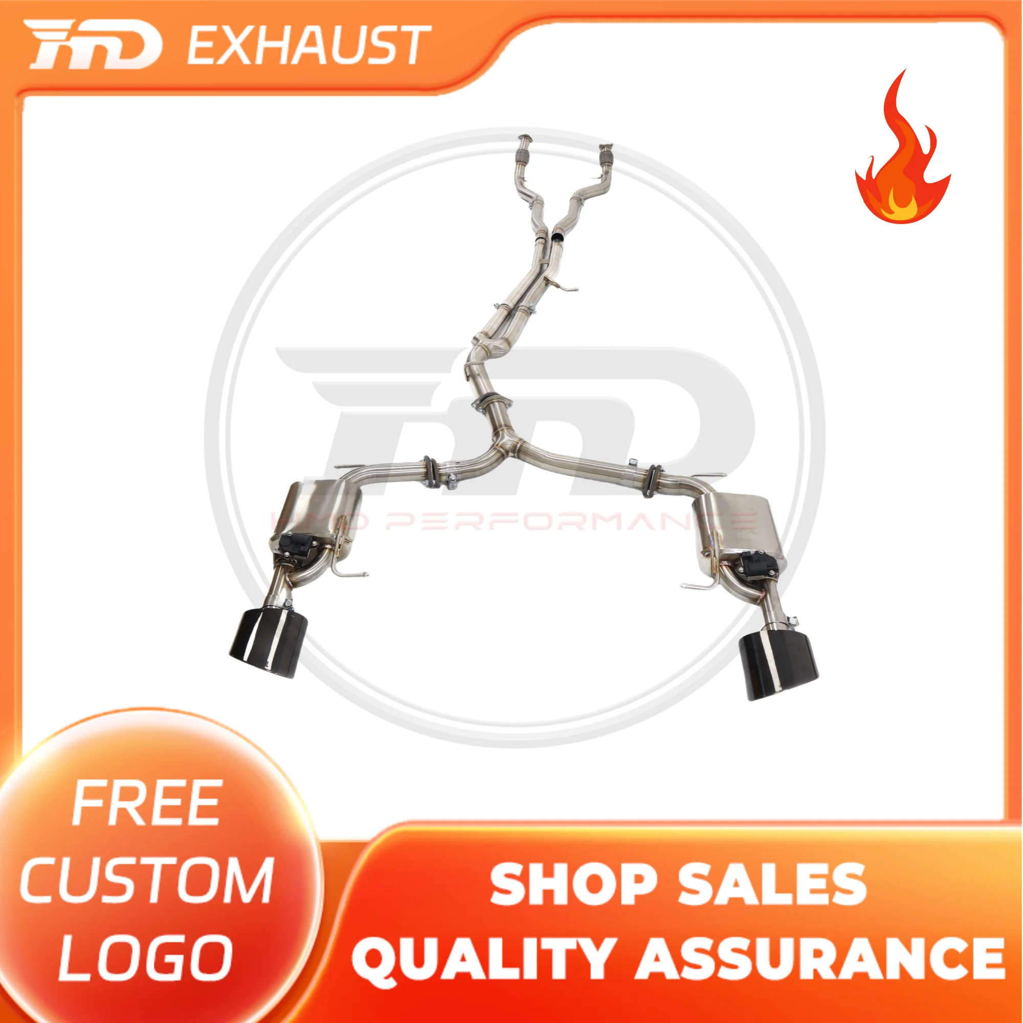

HMD Exhaust System High Flow Performance Catback for Audi A6 C8 Upgrate RS6 Car Accessories with Valve and Front Pipe