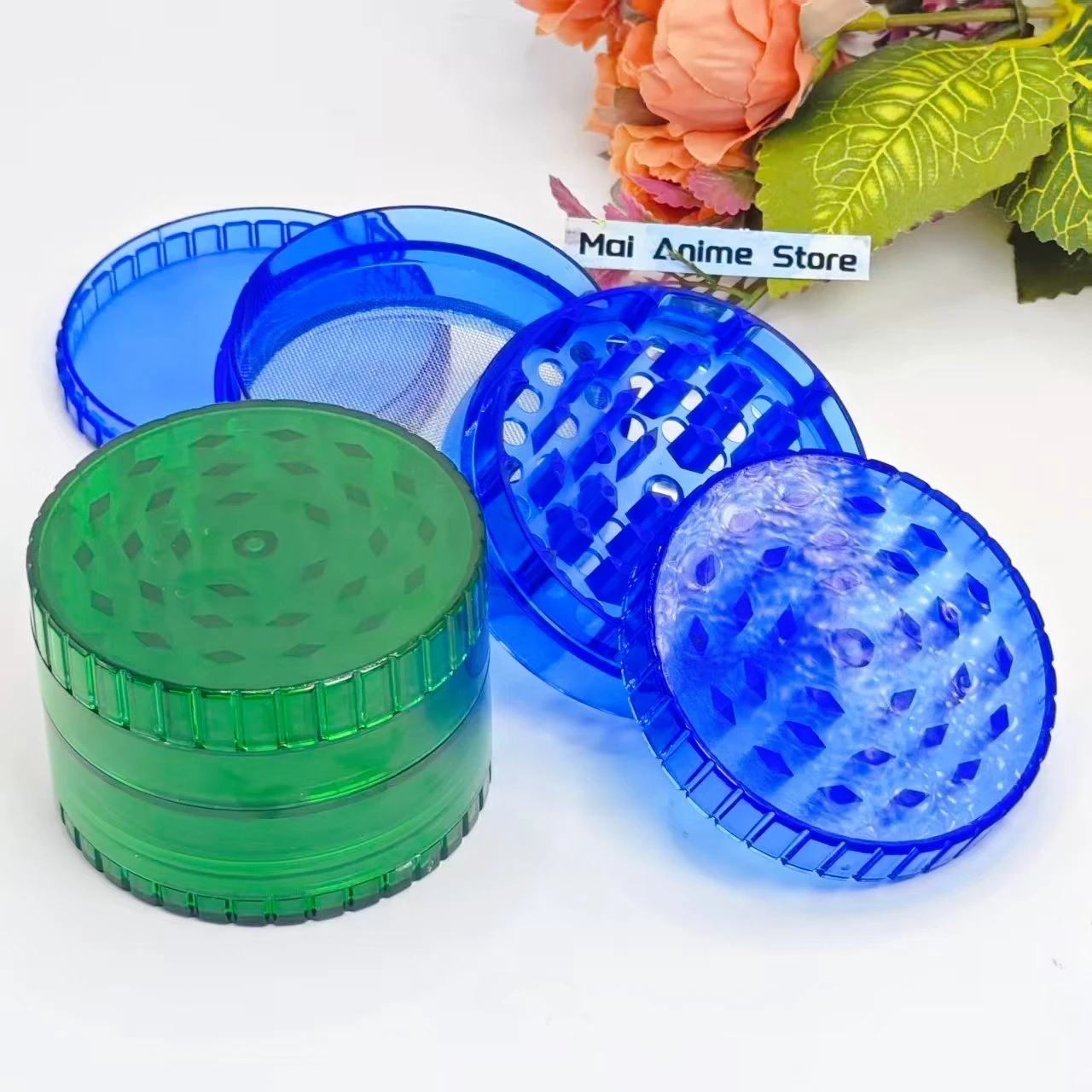 3inch Colorful Herb Grinder Metal 4-layer Spice Mill Manual Pepper Mortar Pestle Tobacco Grass Grinder Smoke Cigarette Tool