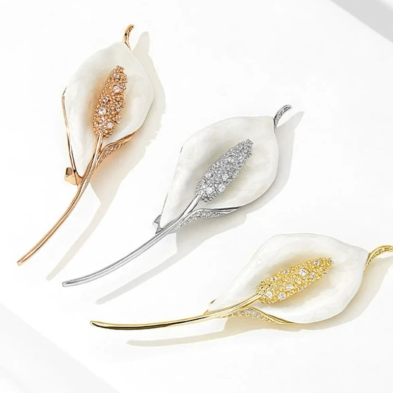 

*Smooth sailing, brooch, women's luxurious temperament, flower pins, simple and luxurious feeling, brooch, suit accessories