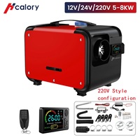 Hcalory 12V/220V 5-8KW Portable All In One Car Air Parking Diesel Heater LCD for Trucks Motor+LCD key Switch 2022 New