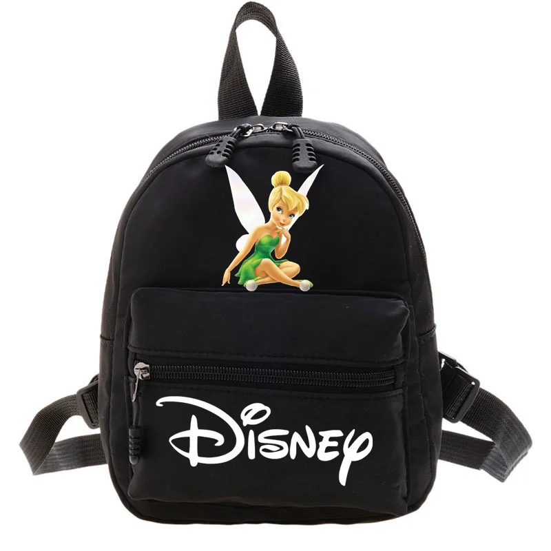 Disney Tinkerbell-mochila bonita para mujer, morral de viaje conveniente, estilo universitario Kawaii, a la moda, novedad