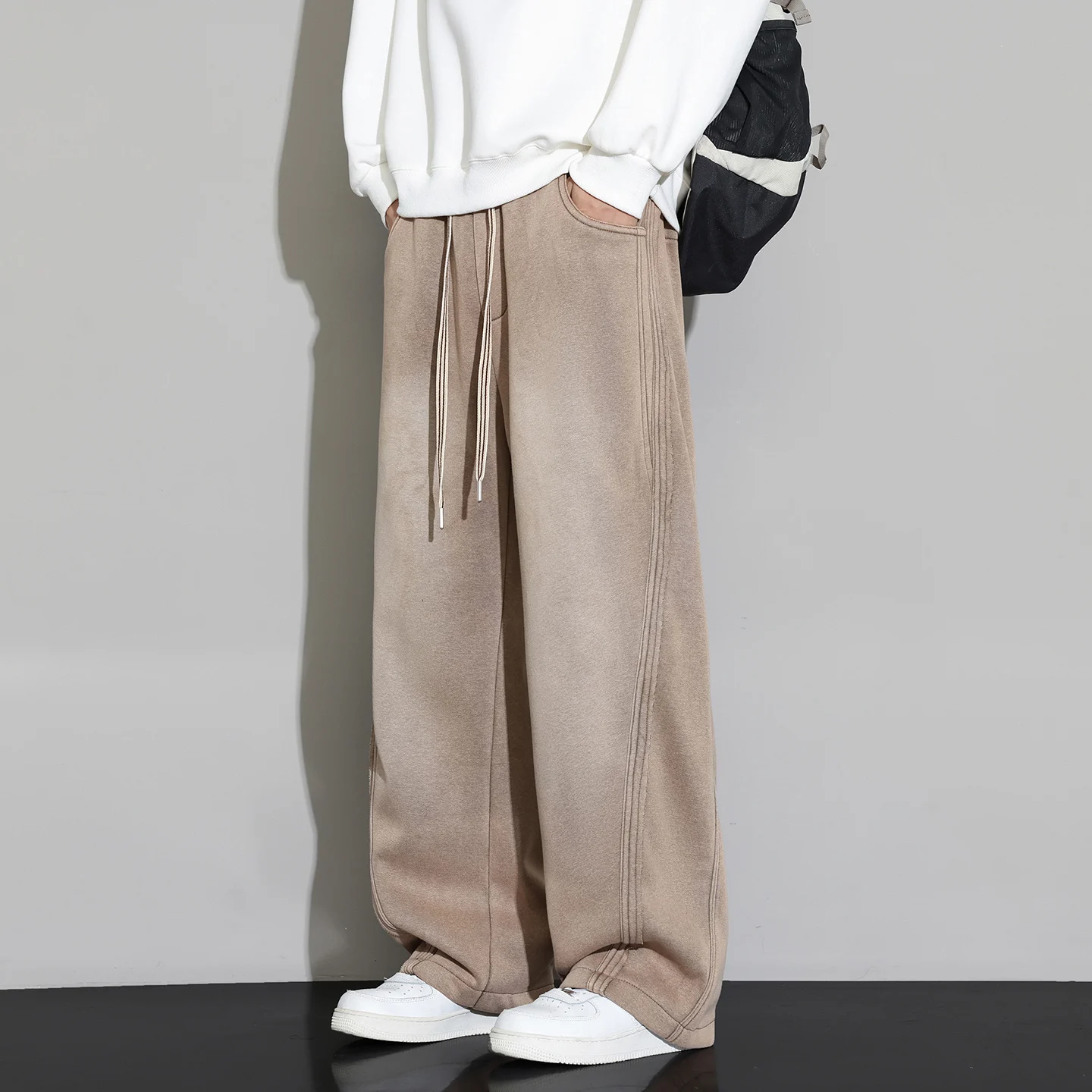 2026 Winter trousers Men's High Quality Fashion Trend Comfortable Casual pants Velvet Thickened Warm Trousers male M-8XL