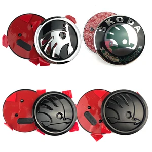 Auto -Front -Deckungs -Emblem -Substitutionskleber, Heck -Emblema Skoda Yeti Vris Stem, Fast, Octavia, A5, A7, Kodiaq, Karoq, Kamiq, Fabia, 2 PCS 12 Hauptverkäufe LED Kombi Lighthouse - №3