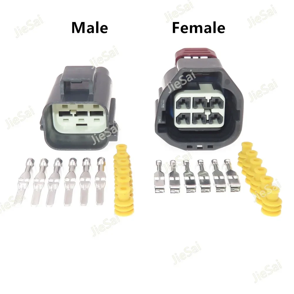 6 Pin Car Electrical Wiring Harness Socket Female Male Waterproof Auto Throttle Pump Connector 7283-5577-10 7282-5577-10