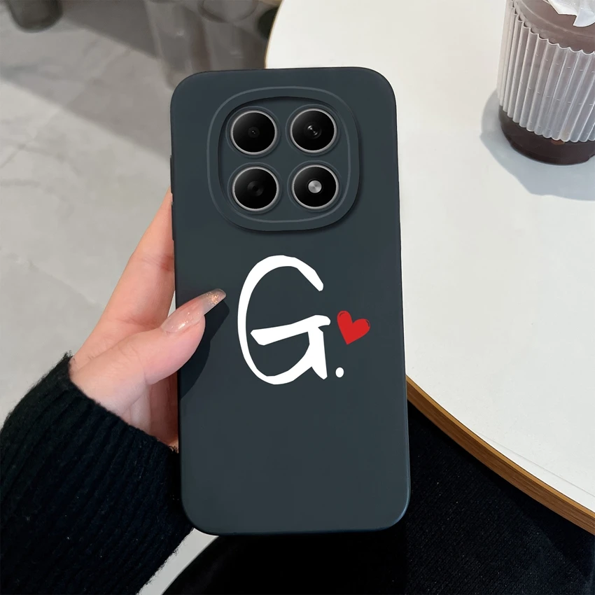 Niedliche Buchstaben Handyhülle für Redmi Note 15 15Pro 4G Gehäuse Weiche Matte Silikon Linsenschutz Hülle für Redmi Note15 15 Pro Schale – Detail 7