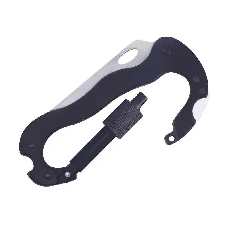 New 5-in-1 Multifunctional Carabiner Quick-release Clip Camping Cross Screwdriver Bottle Opener Wine Tool Outdoor Survival Gear