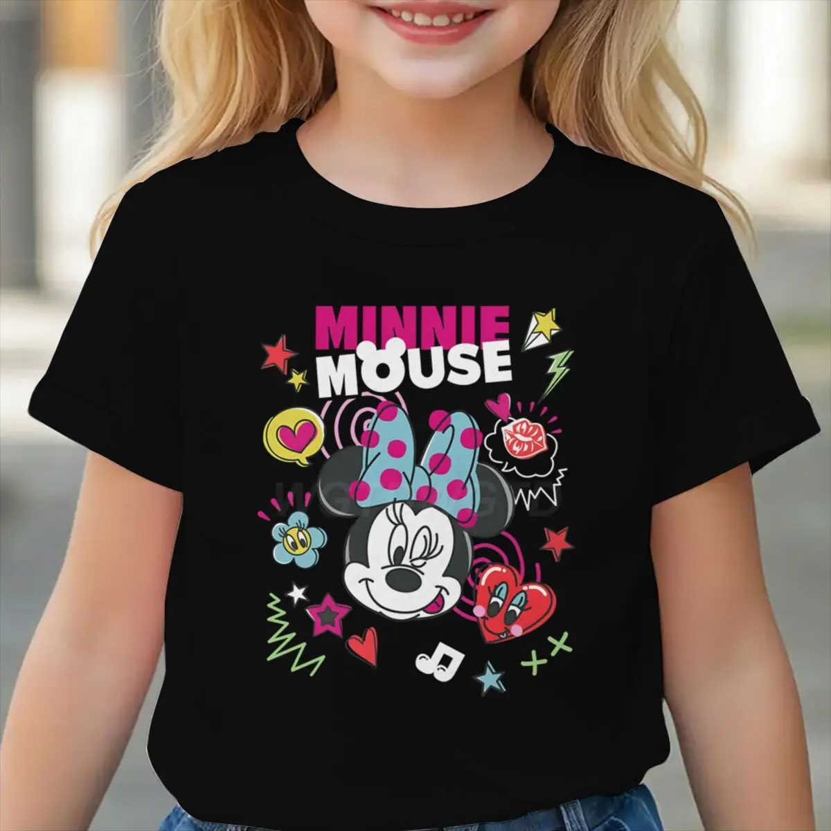 

Kids Kawaii Minnie Mouse T-shirt Cartoon Minnie Graphic Casual Short Sleeve Top Children Clothing Funny Gift Clothes Child Girl