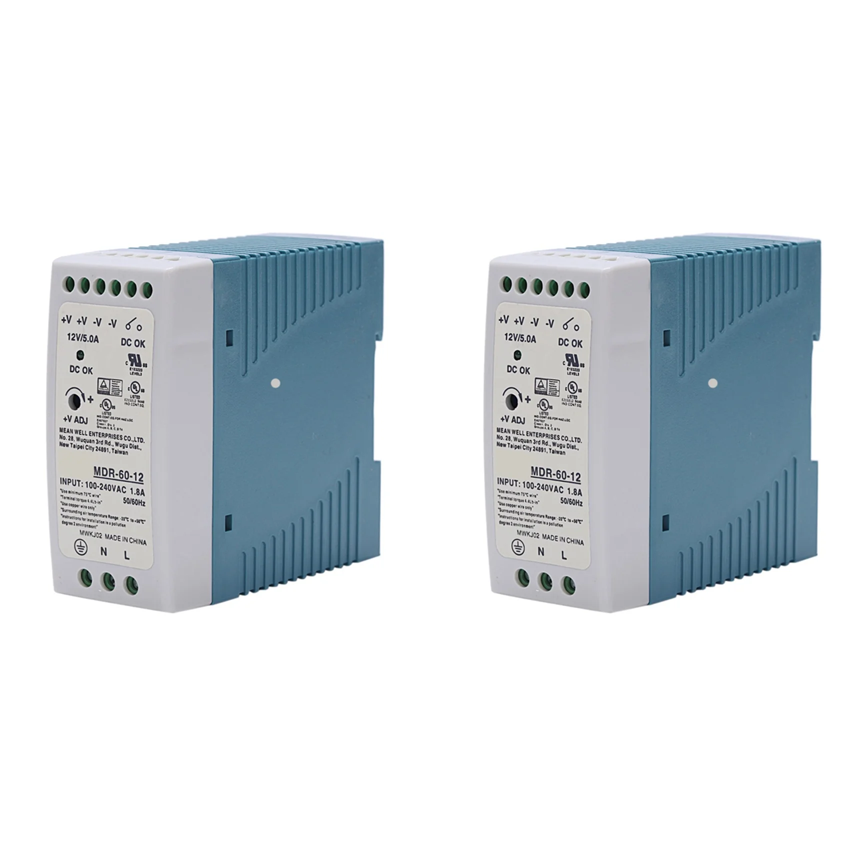 

ABPQ-2X MDR-60 12V 60W Din Rail Power Supply Ac-Dc Driver Voltage Regulator Power Suply 110V 220V