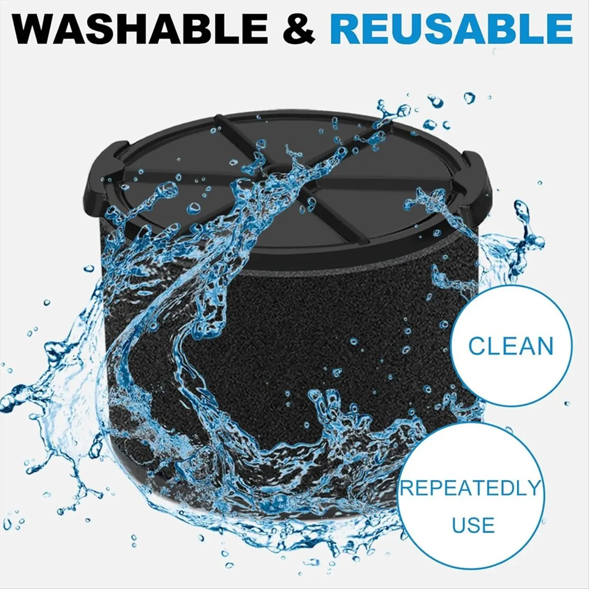 NEW 4 Pack VF3500 Filter Replacement for 4 Gallon Shop Vaccum, 26643 Fine Dust Filter,Replaces WD40700, WD30500
