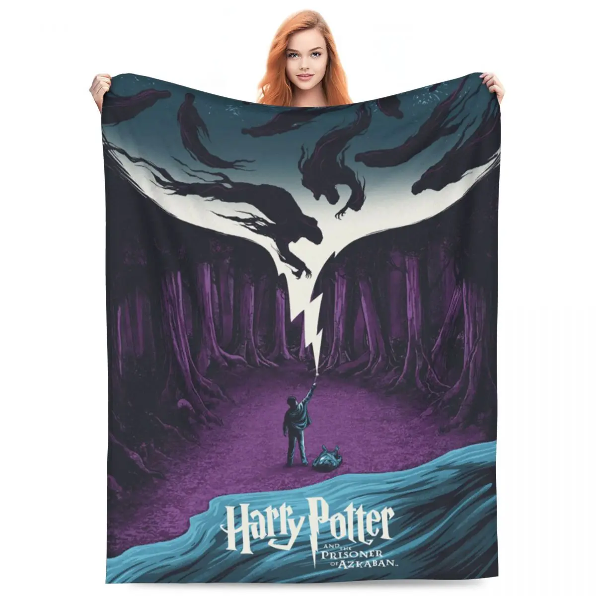 Movie Poster Blanket Harryed Pottered Warm Aesthetic Plush Bedding Throws For Bedroom Decorative Flannel Bedspread Bed Cover