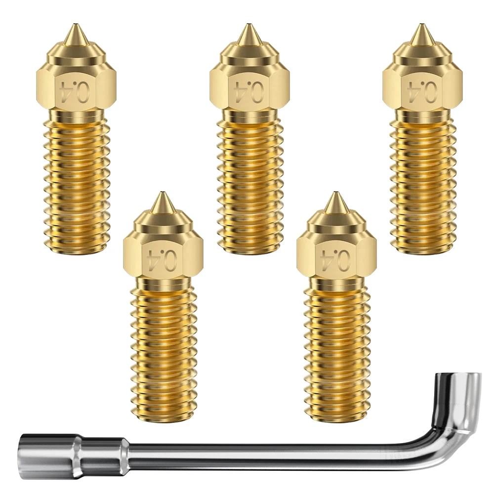 

5Pcs 0.4mm Brass Nozzles, 3D Printer Nozzle Kit for Creality Ender 3 V3 KE,K1,K1 Max,CR-10 SE,CR-M4 3D Printer