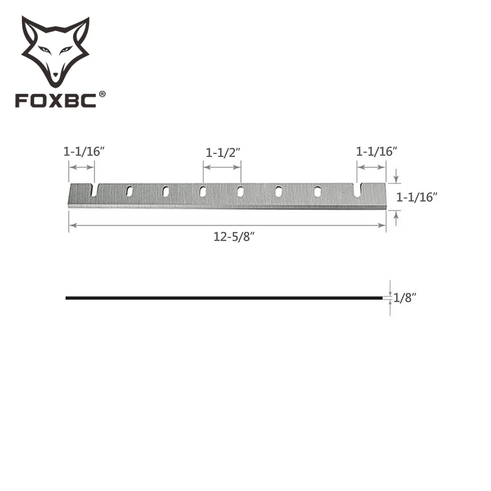 FOXBC 12.5 Inch Planer Blades Replacement DW7332 for DeWalt DW733 Wood Planer Knife for Woodworking - SET OF 2