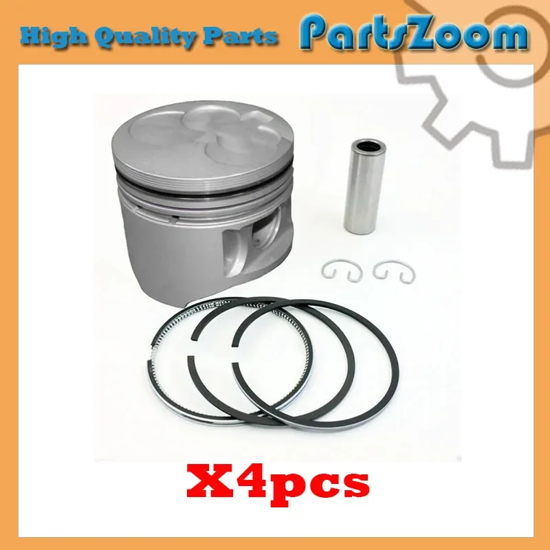 New 4 Sets STD Piston Kit With Ring 13101-54120 Fit For Toyota 5L Engine 99.5MM