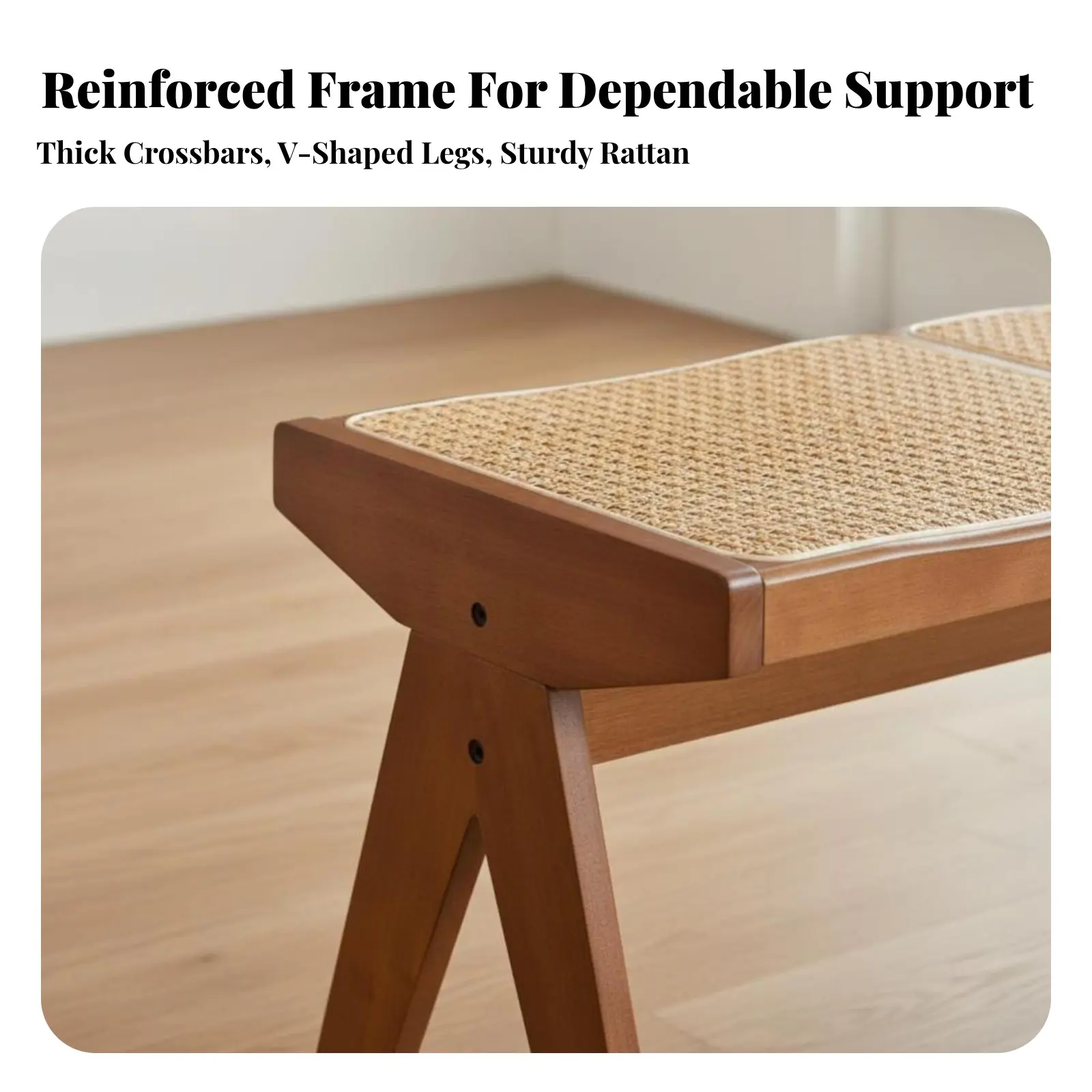 

Скамейка V-образной формы из ротанга в японском деревенском стиле, художественная, качественная, длинная, ручной работы, винтажный дизайн для семей и домовладельцев