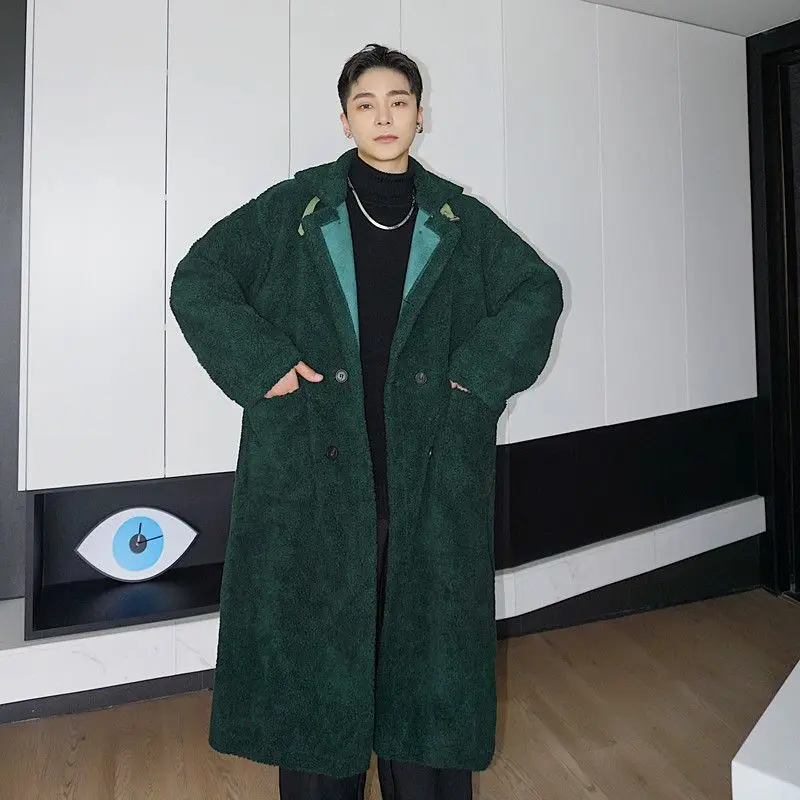 

Новые осенние и зимние длинные мужские пальто из меховой ткани, модные и стильные дизайнерские куртки.