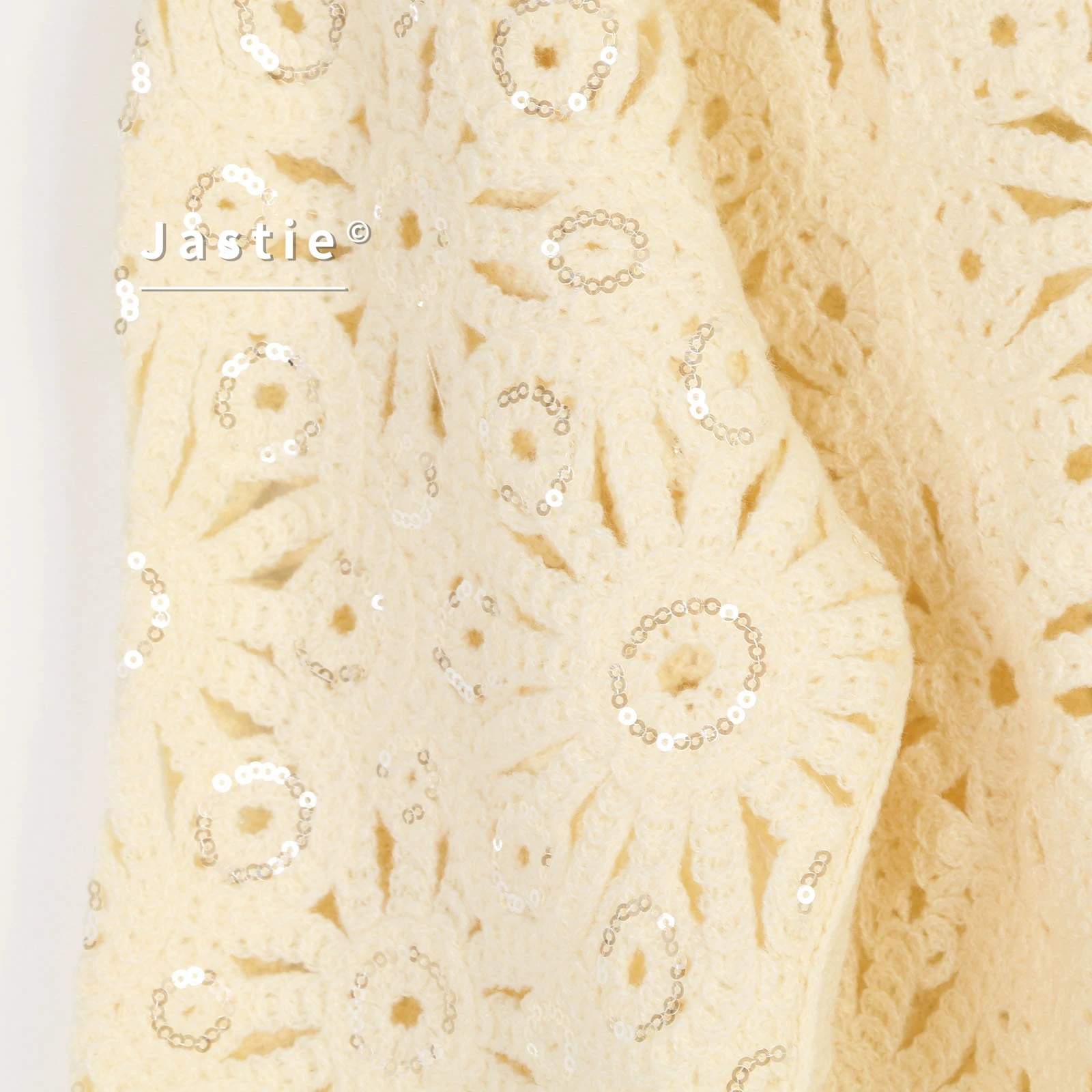 Bohemian Sequined Embroidered Pullover Sweater Tops Round Neck Long Sleeves Retro French Openwork Knitwear For Women Sweaters