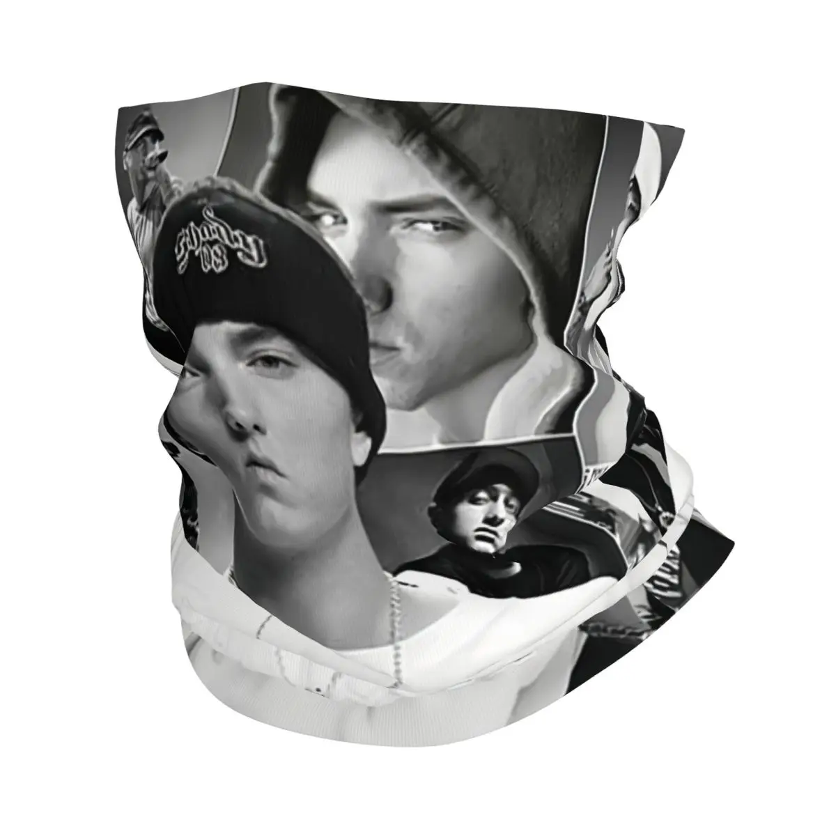 Eminems-Diadema de invierno para hombre y mujer, calentador de cuello, bufanda de tubo para senderismo y ciclismo, rapero de Hip Hop americano, Bandana facial de música Pop, polaina