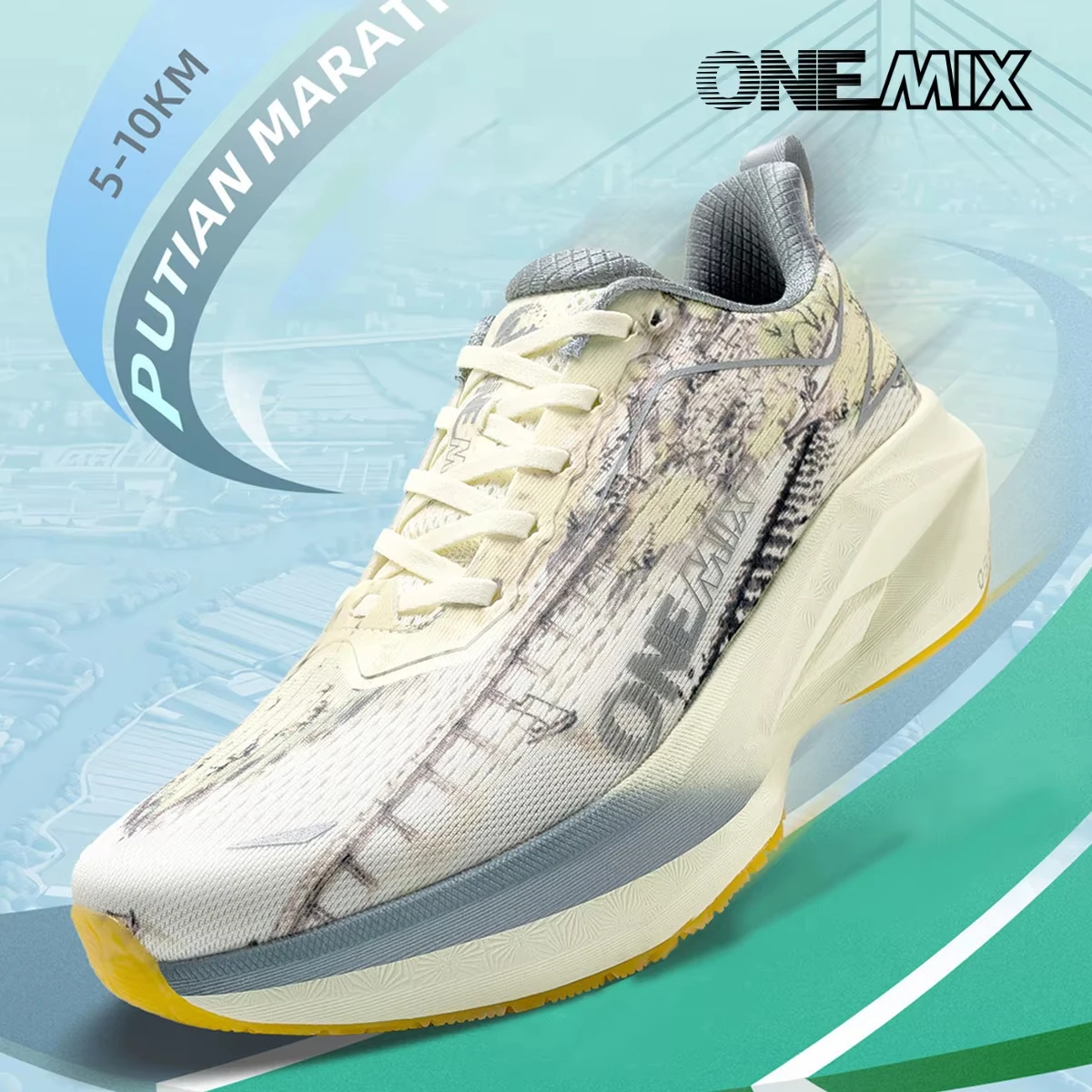 ONEMIX New Running Shoes for Men Super Light Outdoor Athletic Training Jogging Sneakers Anti Slip Wear-Resistant Walking Shoes