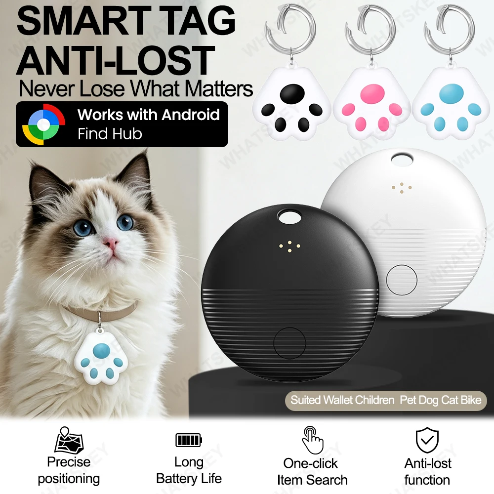 Google Find My Android Airtag Waterproof Silicone Cover Gps Tracker For Dog Cat Collar Bicycle Key Finder Protective Cases Finde