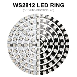 DC5V Led 링 WS2812B, 개별적으로 다룰 수 있는 3 핀 내장 IC 5050 RGB 서클 모듈, 풀 컬러 라이트, 8/16/24/35/45/60/93 픽셀