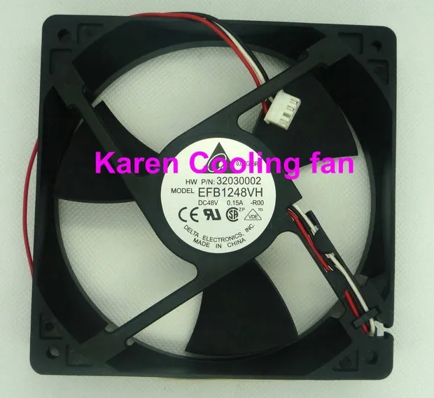 12CM EFB1248VH -R00 12025 48V 0.15A 3WIRE Cooling Fan EFB1248HH 0.12A 4wire