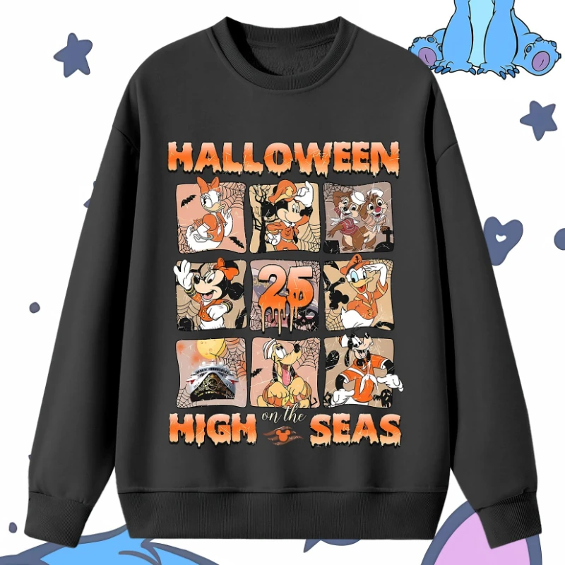 

Disney Mickey and Friends Sea Trip Sweatshirt - Mickey, Minnie, Donald Duck, and Goofy Pirate Roundneck Hoodies