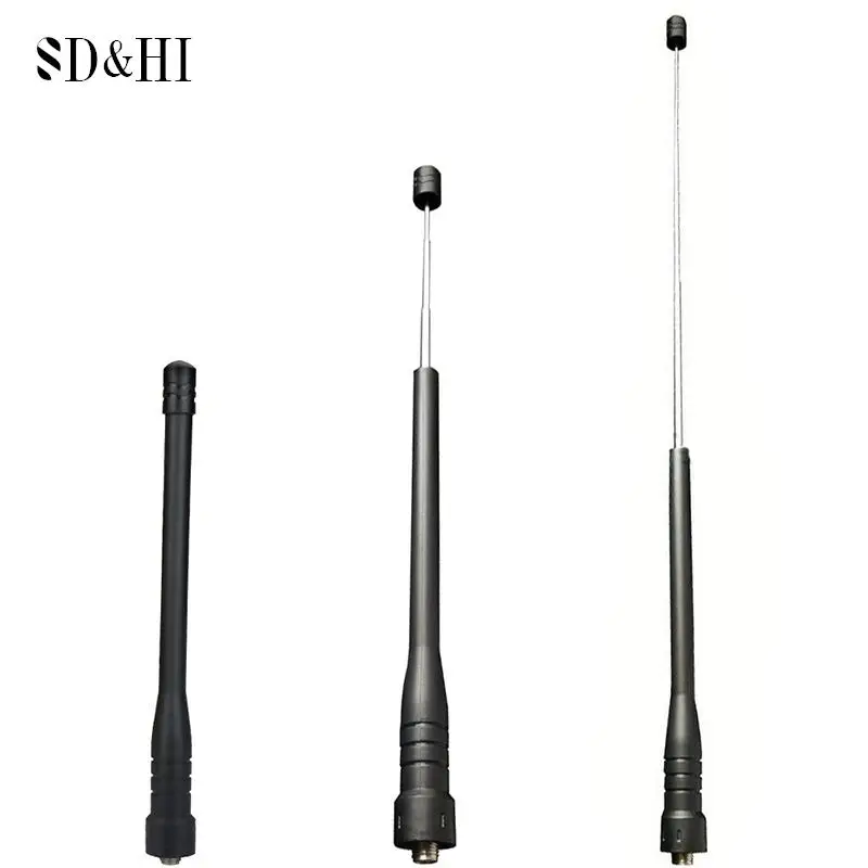 

1PC Rod Telescopic Gain Antenna For Baofeng Walkie Talkie Dual Band SMA Female for Baofeng BF-888S Baofeng UV-5R Kenwood HYT