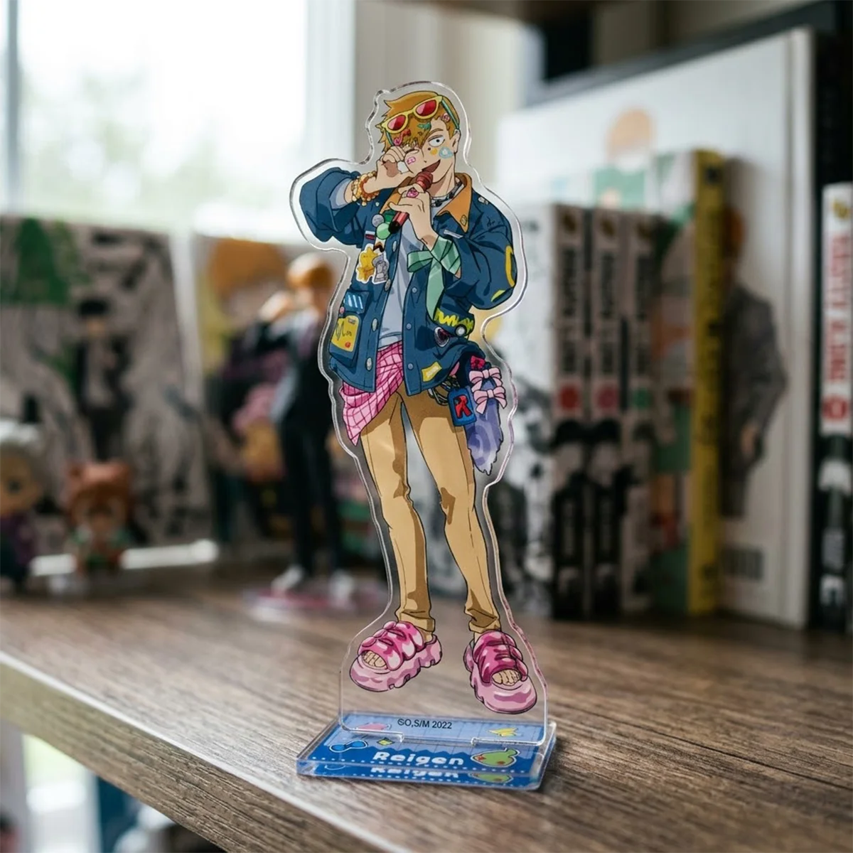 Anime Mob Psycho 100 15cm Acrylic Stand Set MOB REI Gift for Halloween, Collection Desk Decor Fan Merch New Keychain