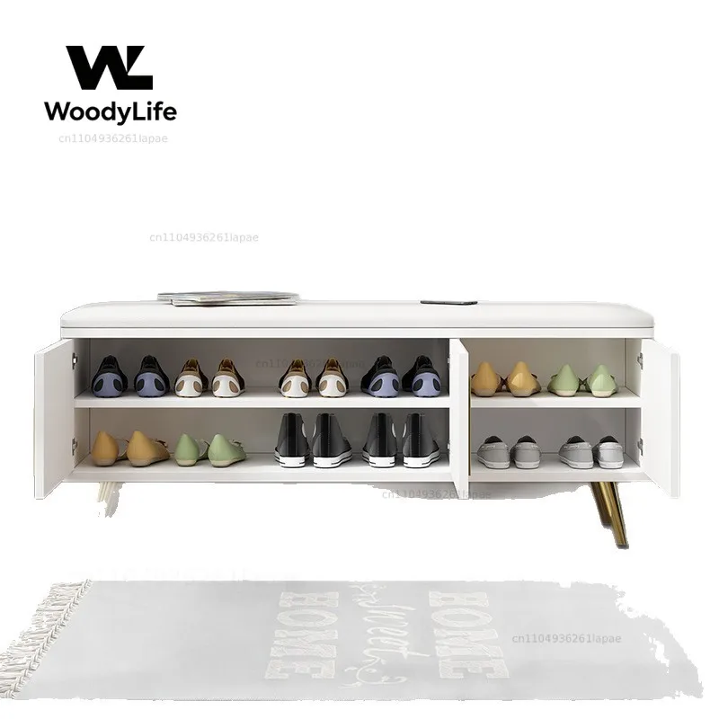 Shoe Changing Stool, Shoe Cabinet Door Entrance, Sitting Soft Bag, Shoe Stool Entering The Door, Home Long Stool Booth