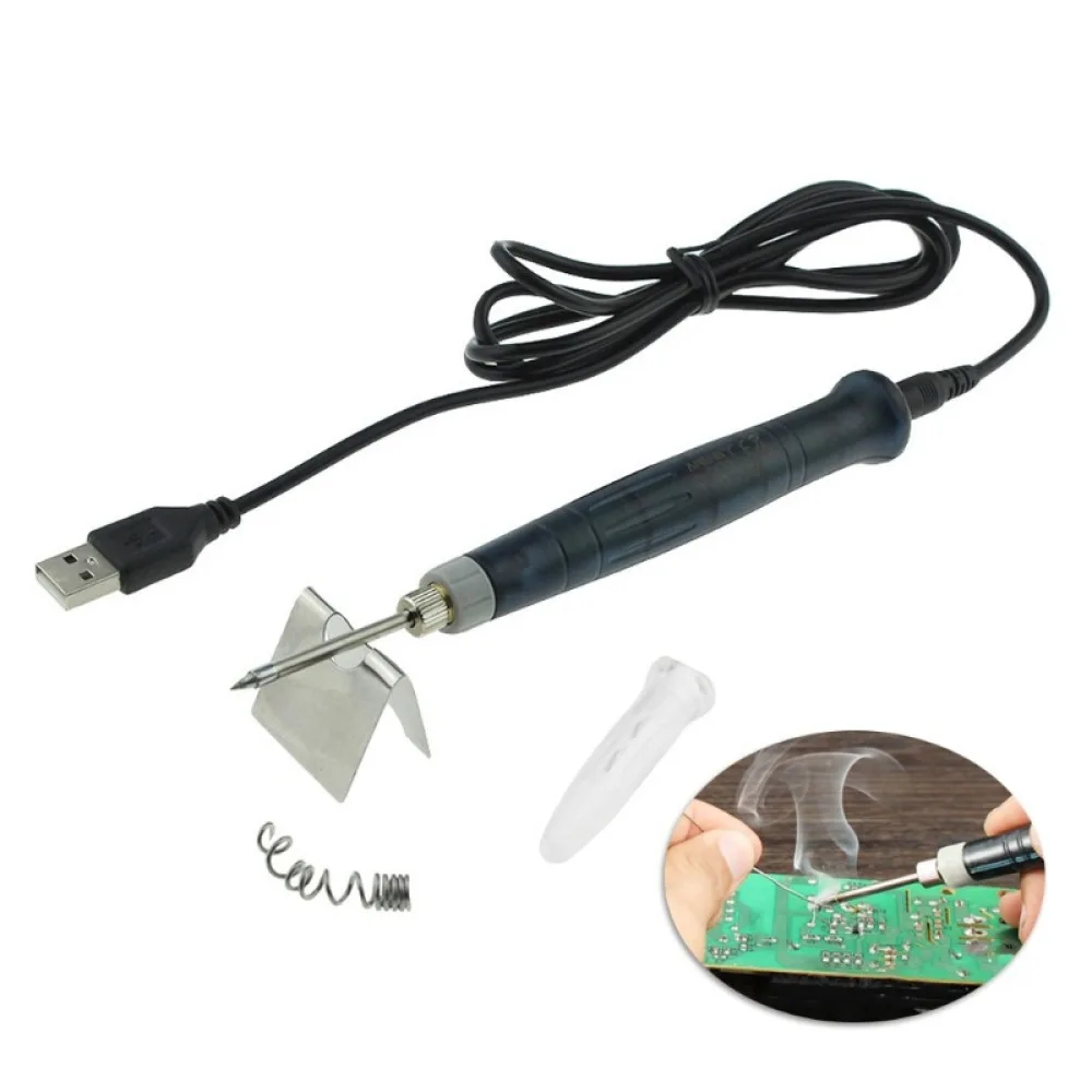 Mini 5V USB Solder Iron Portable Electric Welding Pen Tool Designed For Electronic Repair Workshop DIY Maintenance Kit