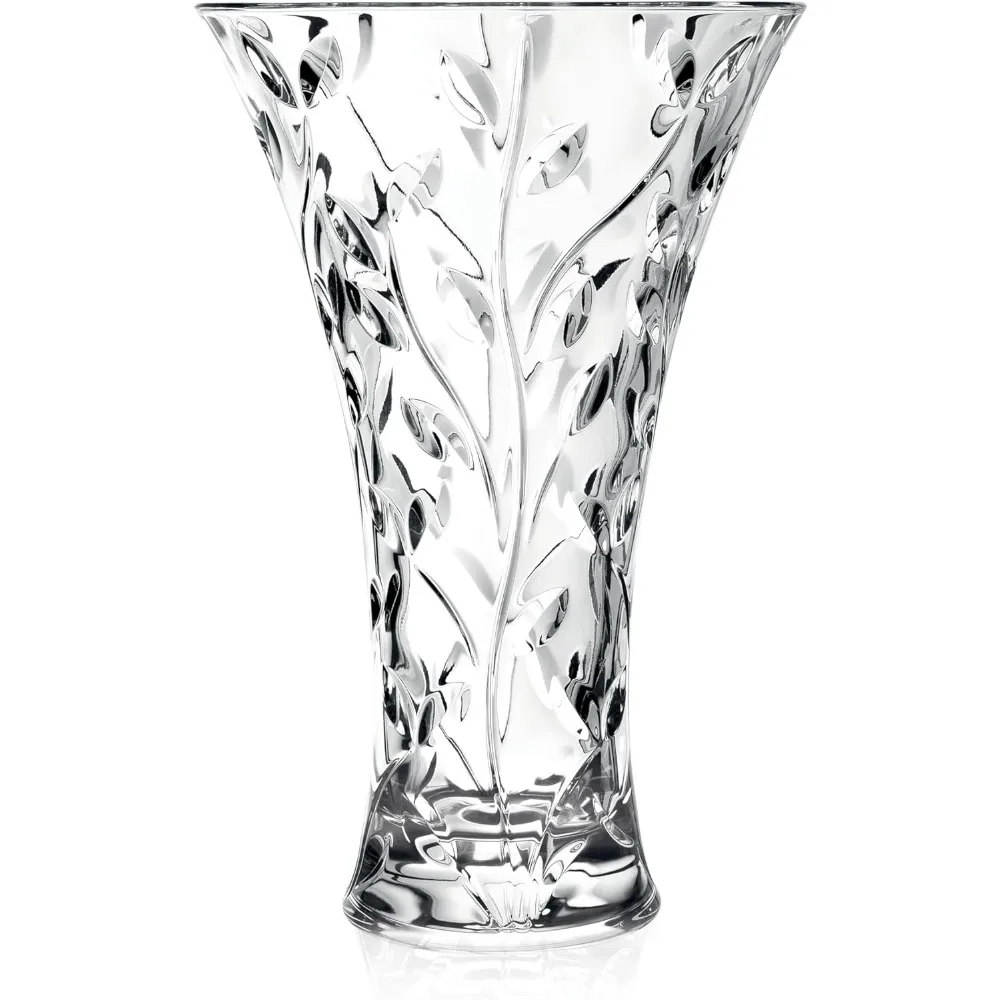 

Lorren Home Trends Crystal Laurus Vase 11" Transparent vase, suitable for various occasions