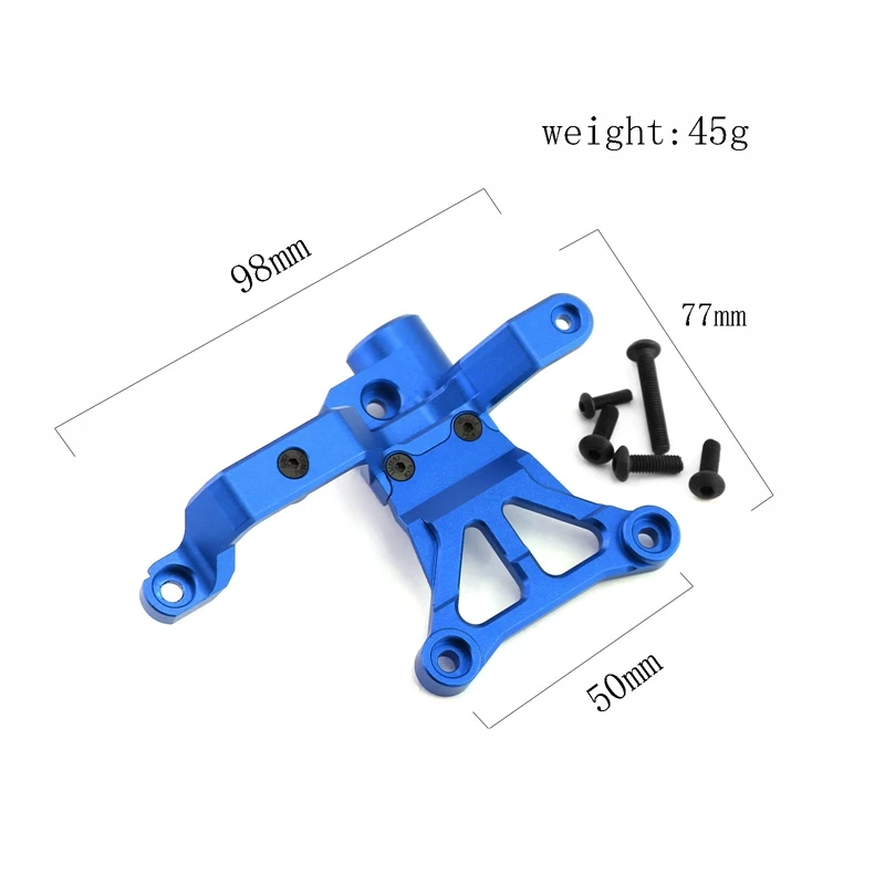 Metalowy wspornik kierownicy Bellcrank 7746 dla Traxxas 1/5 X-Maxx Xmaxx RC Monster Truck części zamienne niebieski