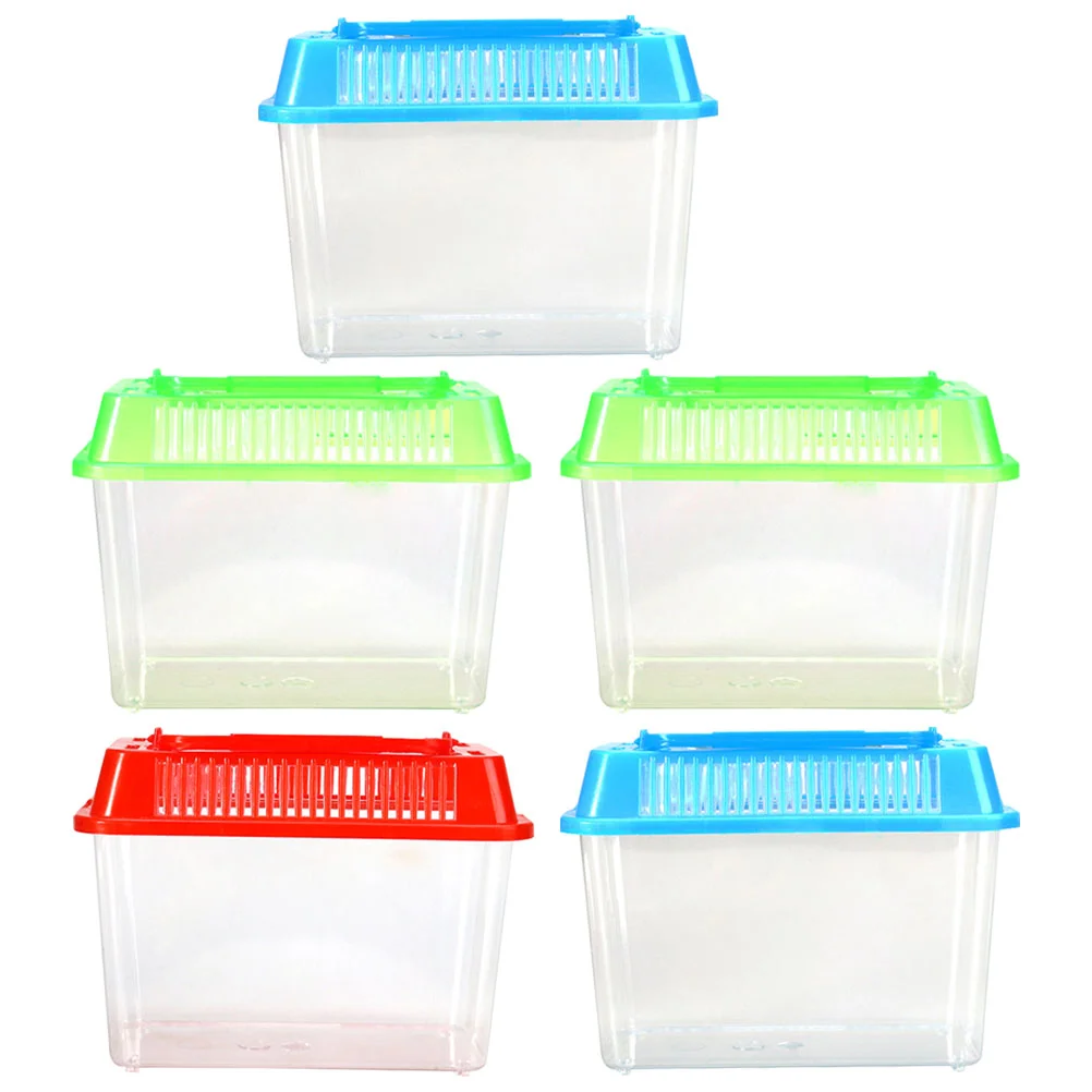 

Mini Containers Portable Fish Tank Home Goldfish Turtle Living Boxes Reptile Aquarium Tortoise