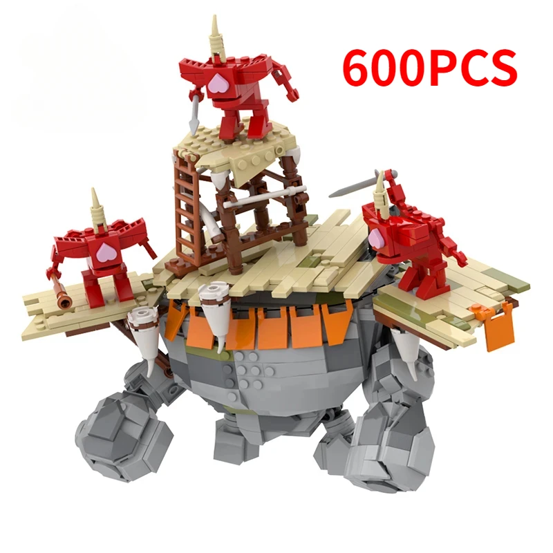 Game Series Rock Giant Monster Building Blocks MOC Tears of the Kingdomed Guardian Battle Stone Talus Model Puzzle Kids Toy Gift