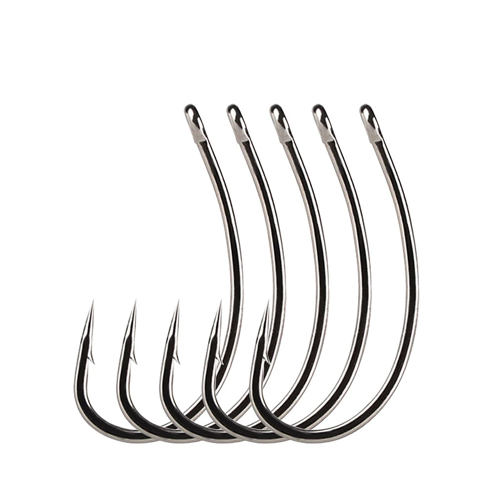 

100PCSFishing Hooks 2#-8# Barbed Single Circle Fishhooks Carp Fishing High Carbon Steel FishingHook Accessories Tackle