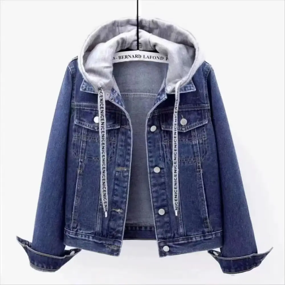 2025 primavera outono nova jaqueta jeans vintage casaco curto feminino fino cowboy jaquetas casuais única linha de manga comprida topos