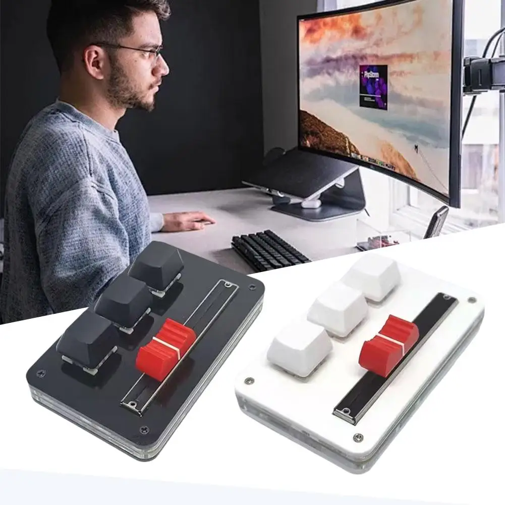 Adjustable Recording Volume Mini Pad 3 Usb Bluetooth Midi Custom Programmable Macro Mechanical Board For Gaming E8o7