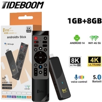 TV98 ATV X9 TV Stick 1/8GB 2/16GB Android 14.0 Allwinner H313 Quad Core Wifi 5G BT5.0 Voice Remote Smart Assistant HD 4K 8K iptv